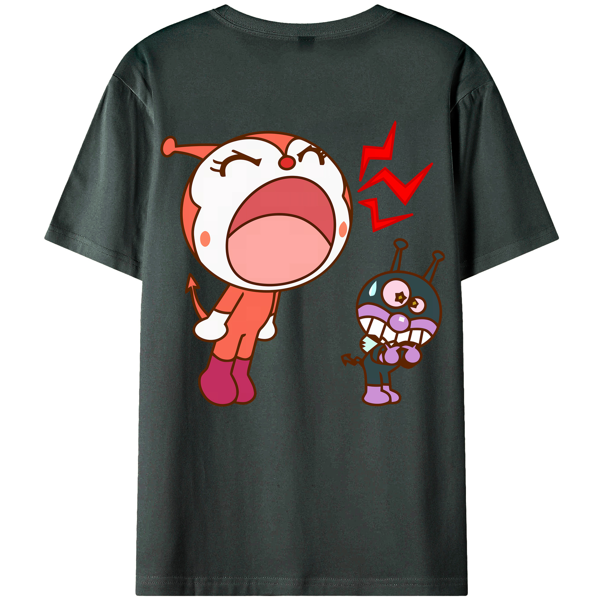 （画像用） アンパンマン Anpanman 綿100％ メンズ半袖Tシャツ（バックプリント） 通気性